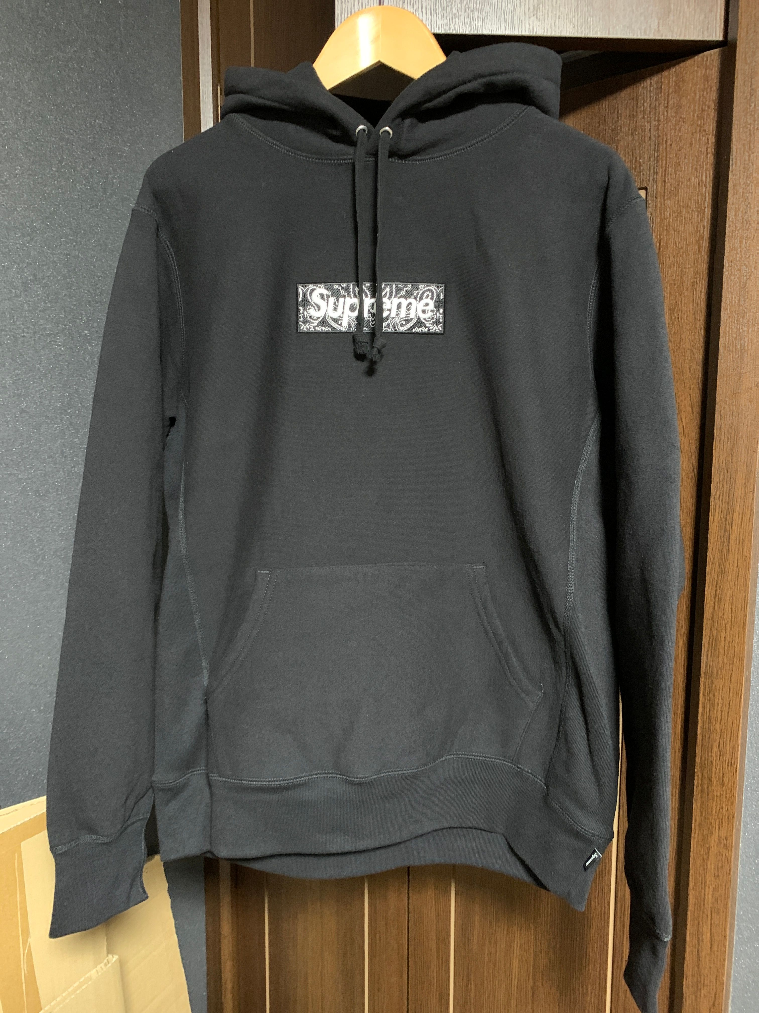 Supreme Bandana Box Logo Hooded Sweatshirt "Black"