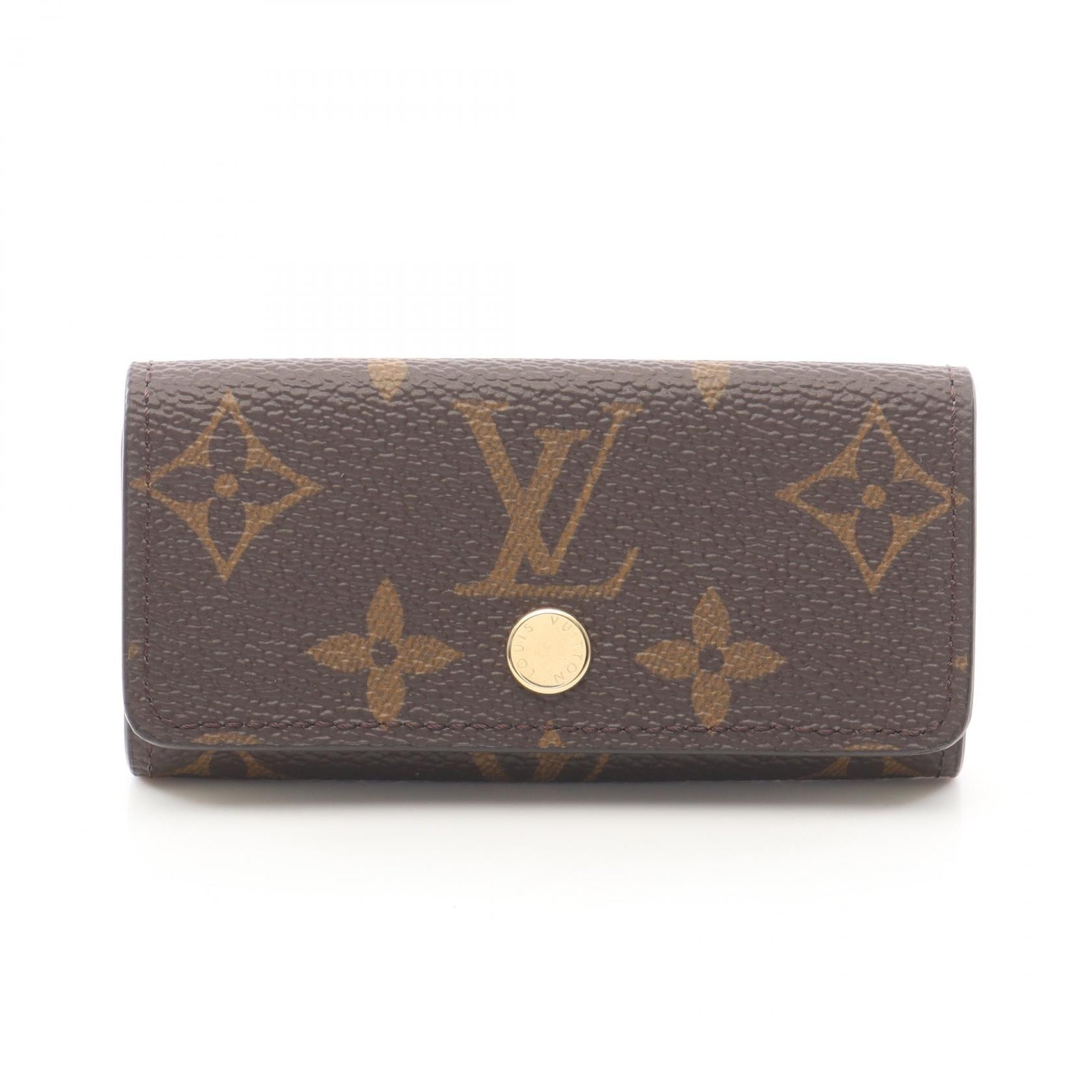 ルイ・ヴィトン LOUIS VUITTON ミュルティクレ4 モノグラム シトラス 4連 キーケース アクセサリー PVC レディース ブラウン系 / イエロー系 M28301 【中古】