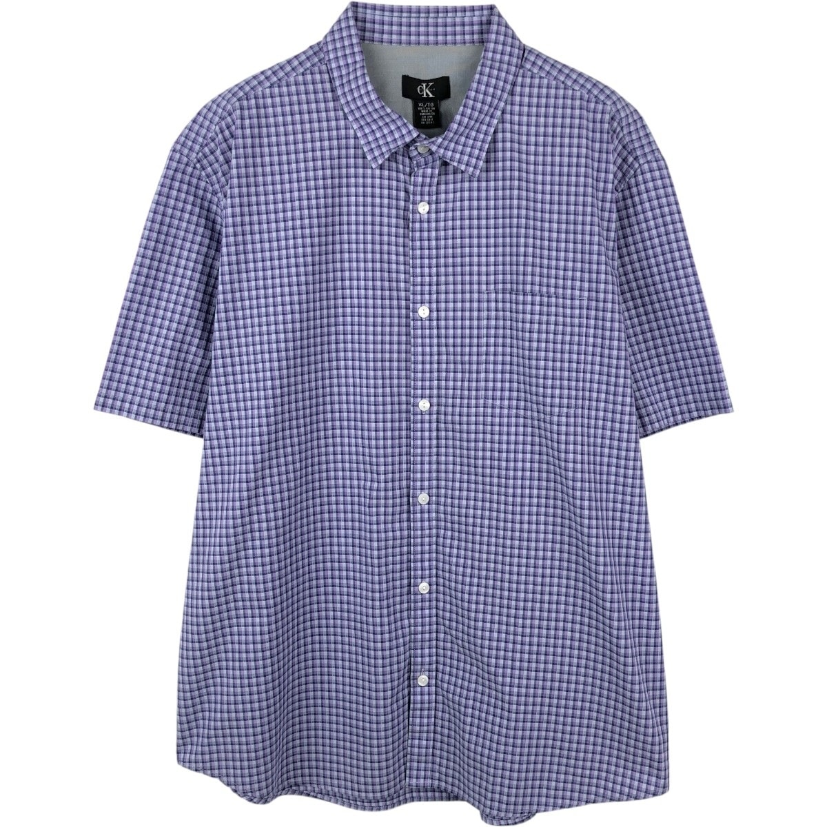 古着 90~00年代 カルバンクライン Calvin klein 半袖 コットン チェックシャツ ボックスシャツ メンズXL相当 ヴィンテージ/eaa665304