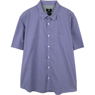 古着 90~00年代 カルバンクライン Calvin klein 半袖 コットン チェックシャツ ボックスシャツ メンズXL相当 ヴィンテージ/eaa665304