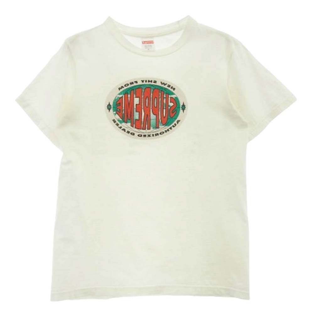 Supreme シュプリーム Tシャツ 19AW New Shit Tee AUTHORIZED DEALER 反転ロゴ プリント 半袖 Tシャツ ホワイト S ホワイト系 S【中古】