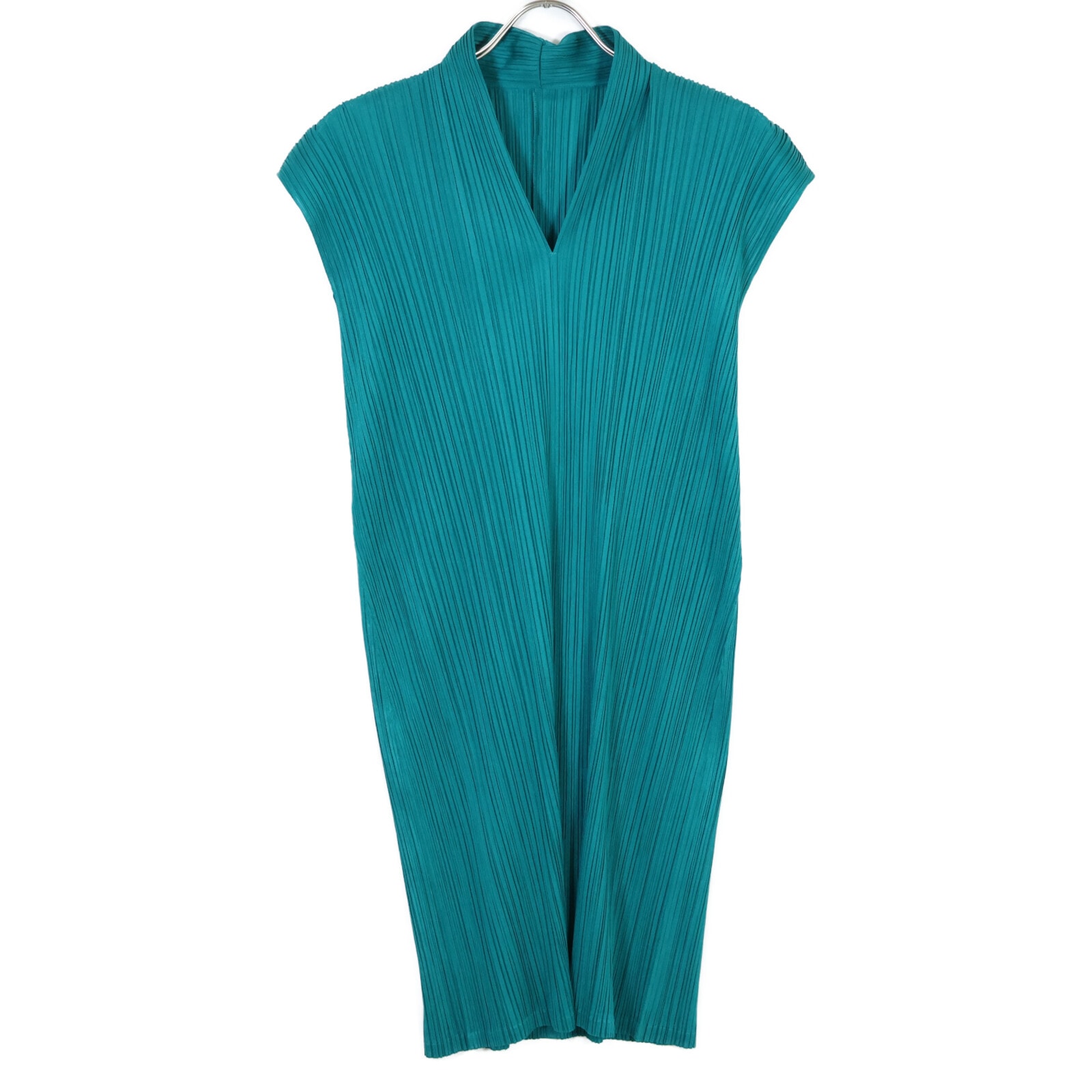 プリーツプリーズ PP73-JH166 17AW グリーン ノースリーブワンピース 3