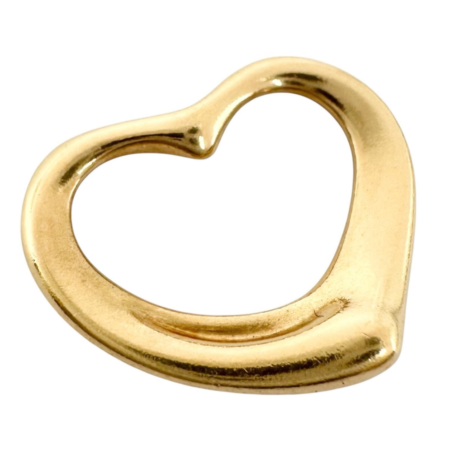 美品 TIFFANY&Co. ティファニー エルサ・ペレッティ オープン ハート ペンダントトップ 750 ゴールド レディース【中古】