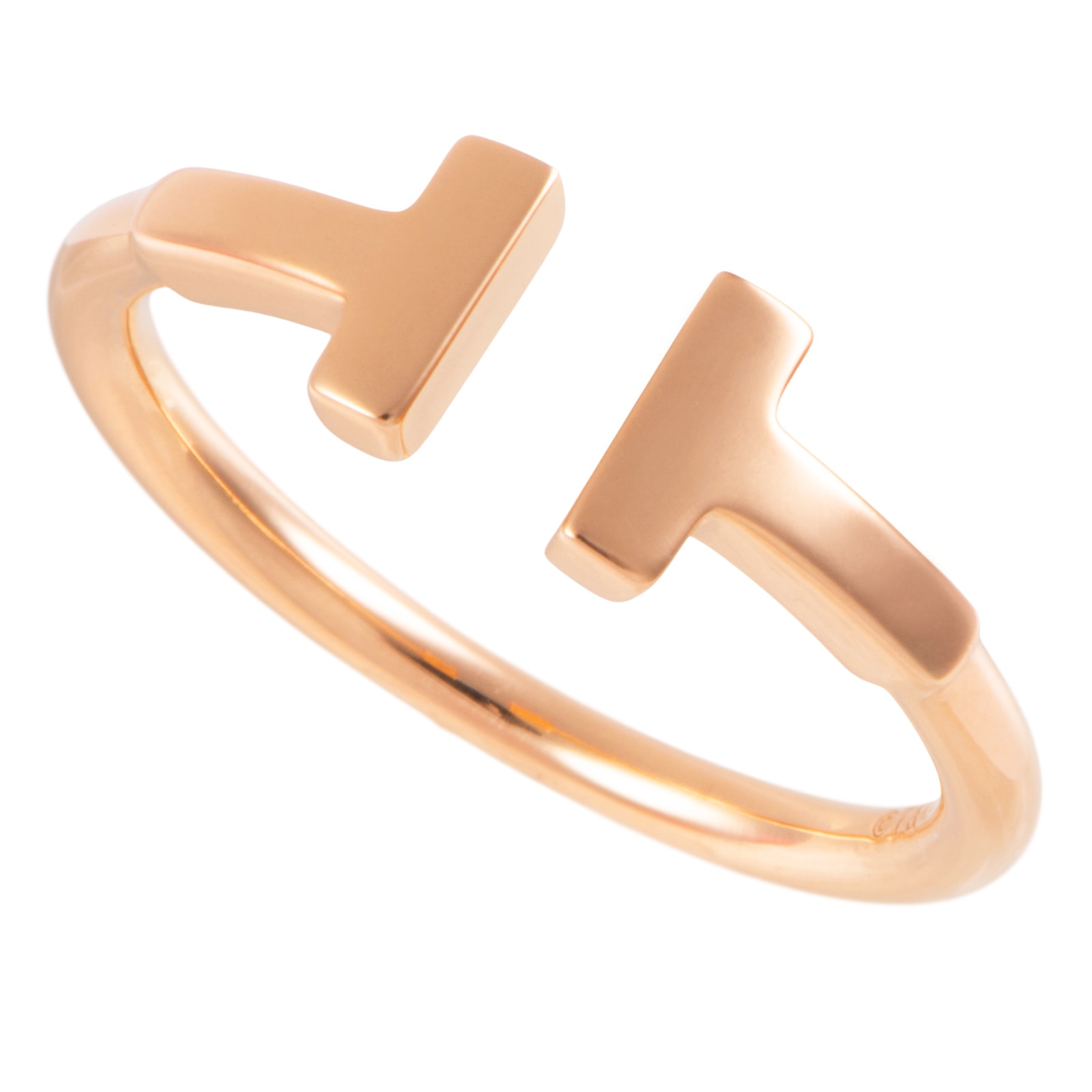TIFFANY&Co. ティファニー ティファニーT ワイヤー リング 指輪 8号 K18RG ピンク ゴールド【中古】