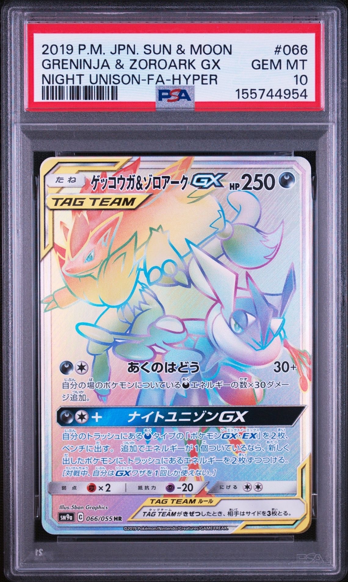 ゲッコウガ&ゾロアークGX HR[SM9a 066/055](強化拡張パック「ナイト