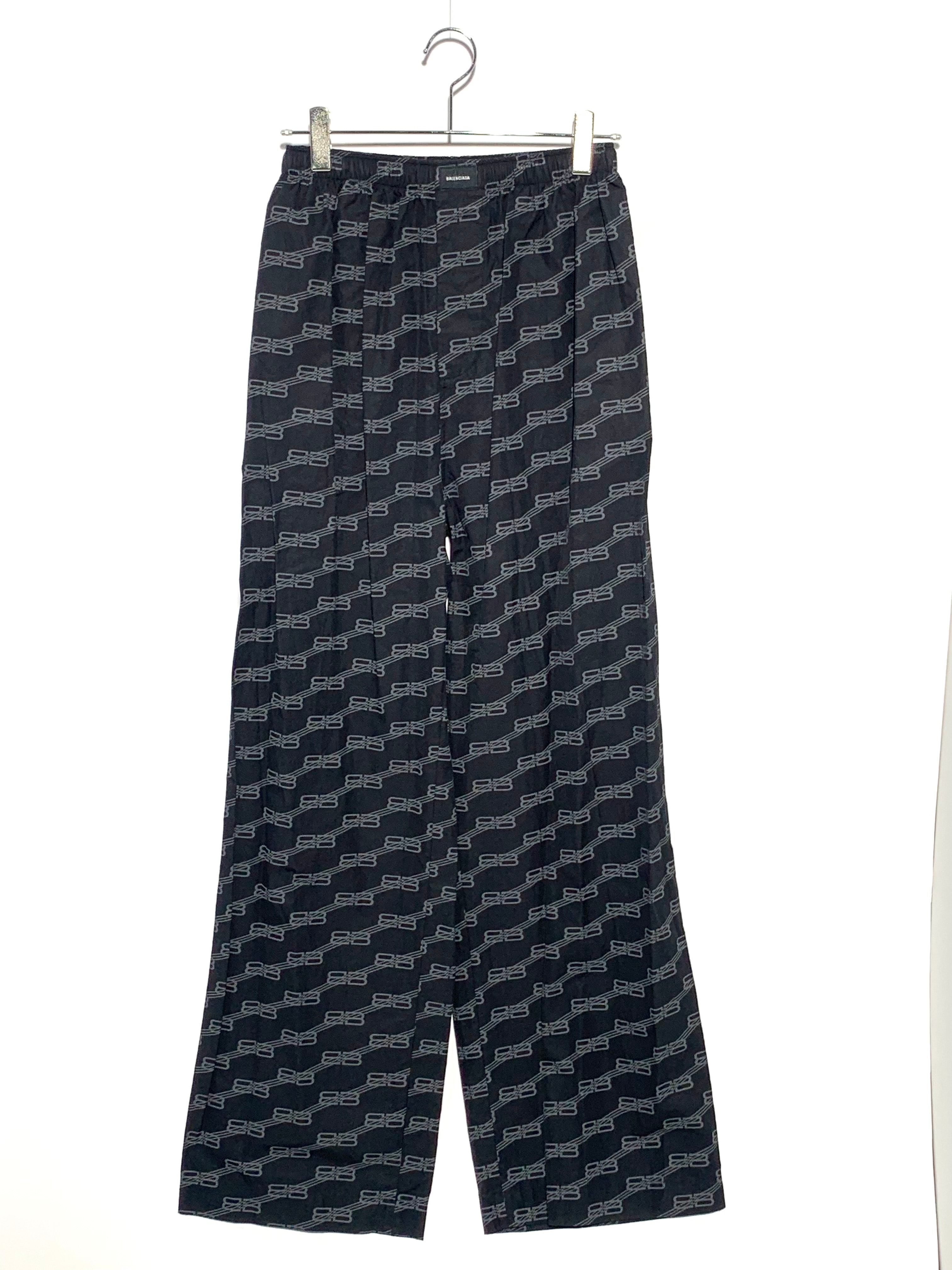 BALENCIAGA BB Monogram Pyjama Pants Black