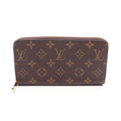 ルイ・ヴィトン LOUIS VUITTON ジッピーウォレット ラウンド長財布 財布 レザー PVC モノグラム ローズバレリーヌ レディース ブラウン系 / ピンク系 M41894 【中古】