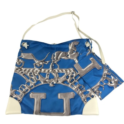 エルメス HERMES シルキーシティGM シルキーシティ GM ポーチ付き 斜め掛け カバン ショルダーバッグ シルク O□刻 ホワイト 美品