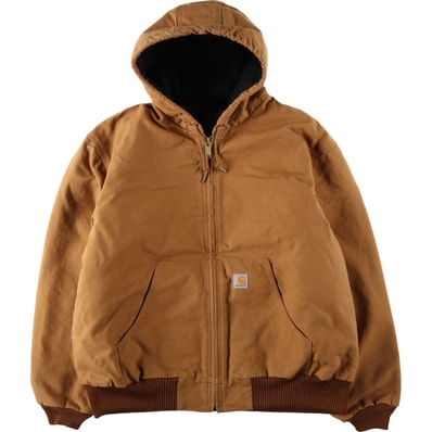 古着 カーハート Carhartt アクティブジャケット 中綿入り ダックフルジップパーカー USA製 メンズXXL相当/eaa629364