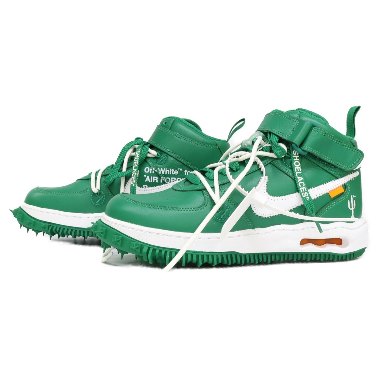 ナイキ 【×Off-White】DR0500-300 グリーン AIR FORCE 1 MID SP LTHR スニーカー 26.0