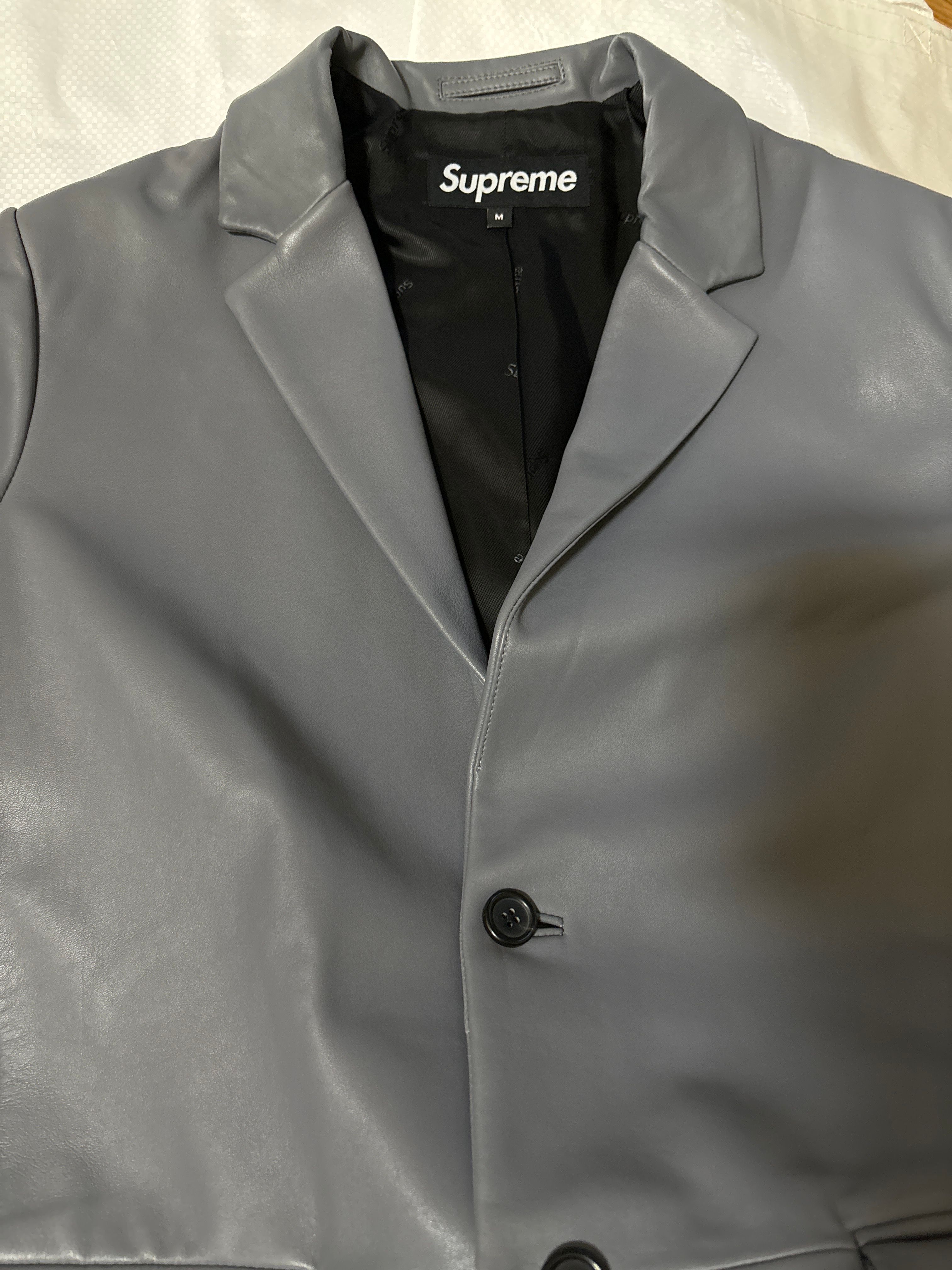 Supreme Leather Blazer "Grey"