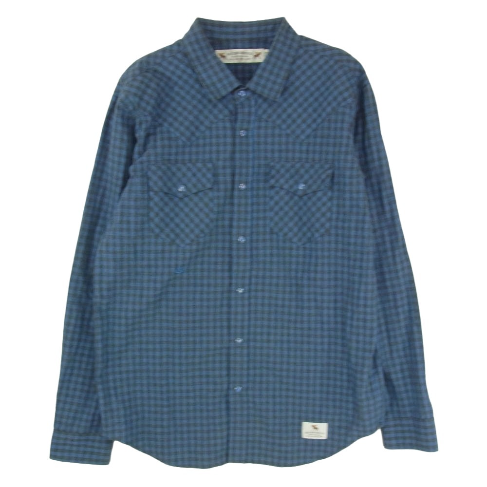 NEIGHBORHOOD ネイバーフッド 長袖シャツ 15SS 151BENH-SHM01 DEAD WOOD /C-SHIRT L.S コットン ウェスタン チェック 長袖 シャツ グレー系 ブルー系 L【中古】