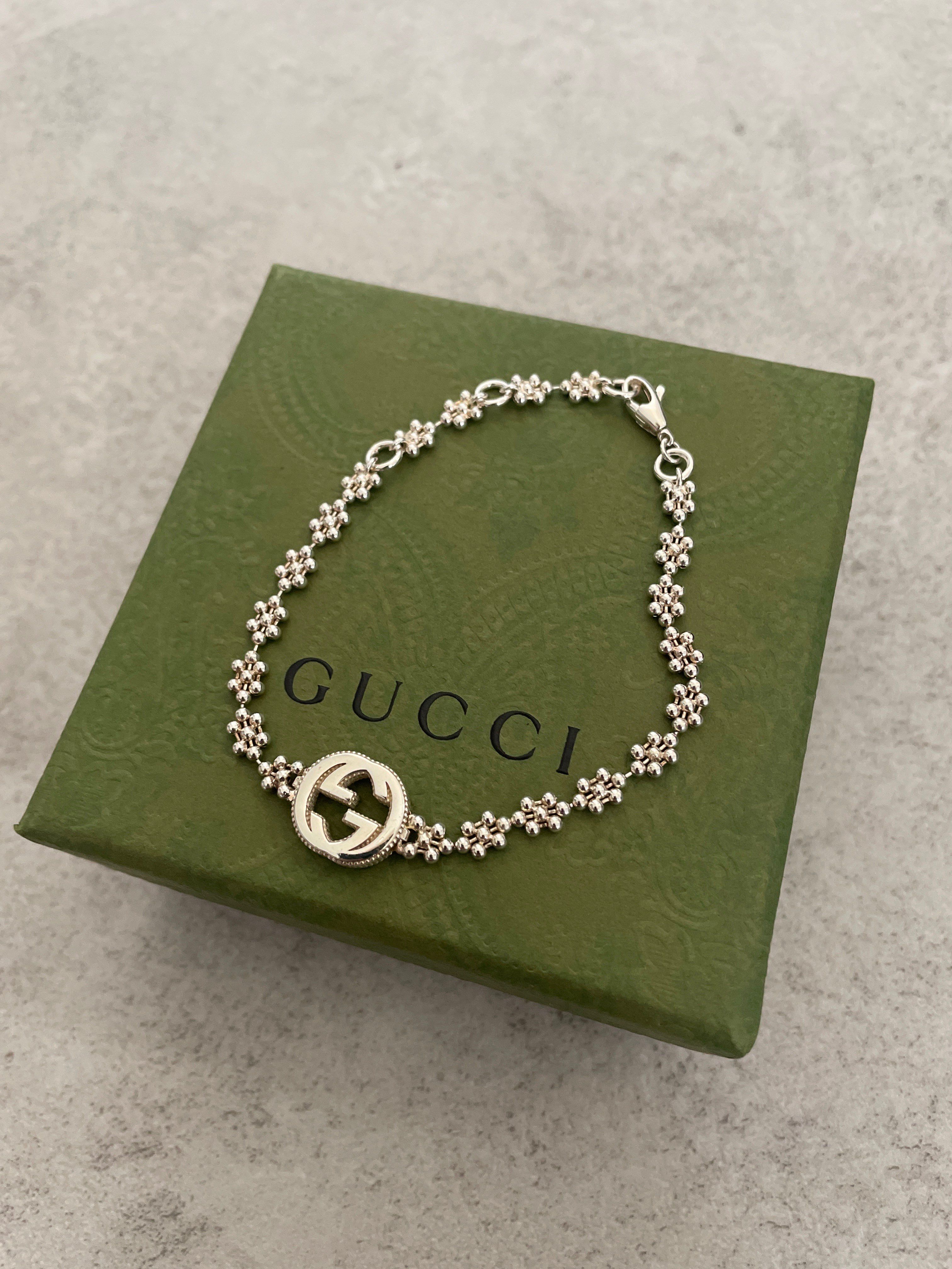 GUCCI Silver Bracelet With Interlocking G