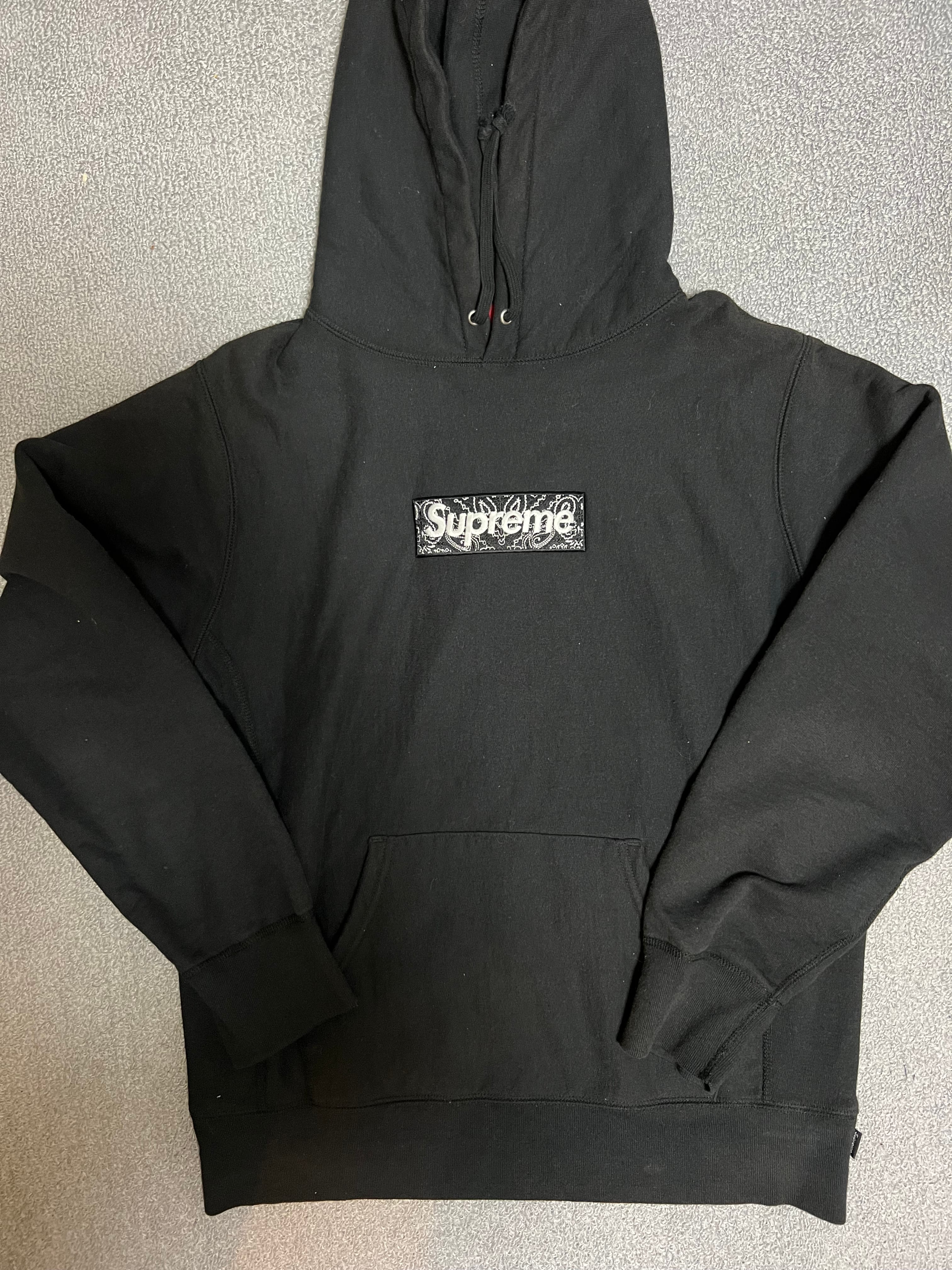 Supreme Bandana Box Logo Hooded Sweatshirt "Black"