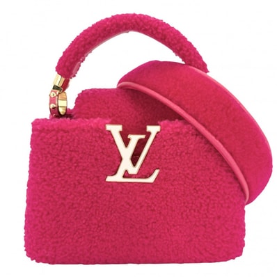 LOUIS VUITTON ルイヴィトン 2WAY カプシーヌMINI ハンドバッグ ショルダーバッグ 肩掛け 斜め掛け M21048 レザー シアリング ホットピンク ゴールド金具 レディース 美品【中古品】
