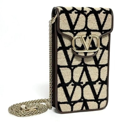 【美品】ヴァレンティノ スマートフォン ショルダーバッグ ポーチ イコノグラフ