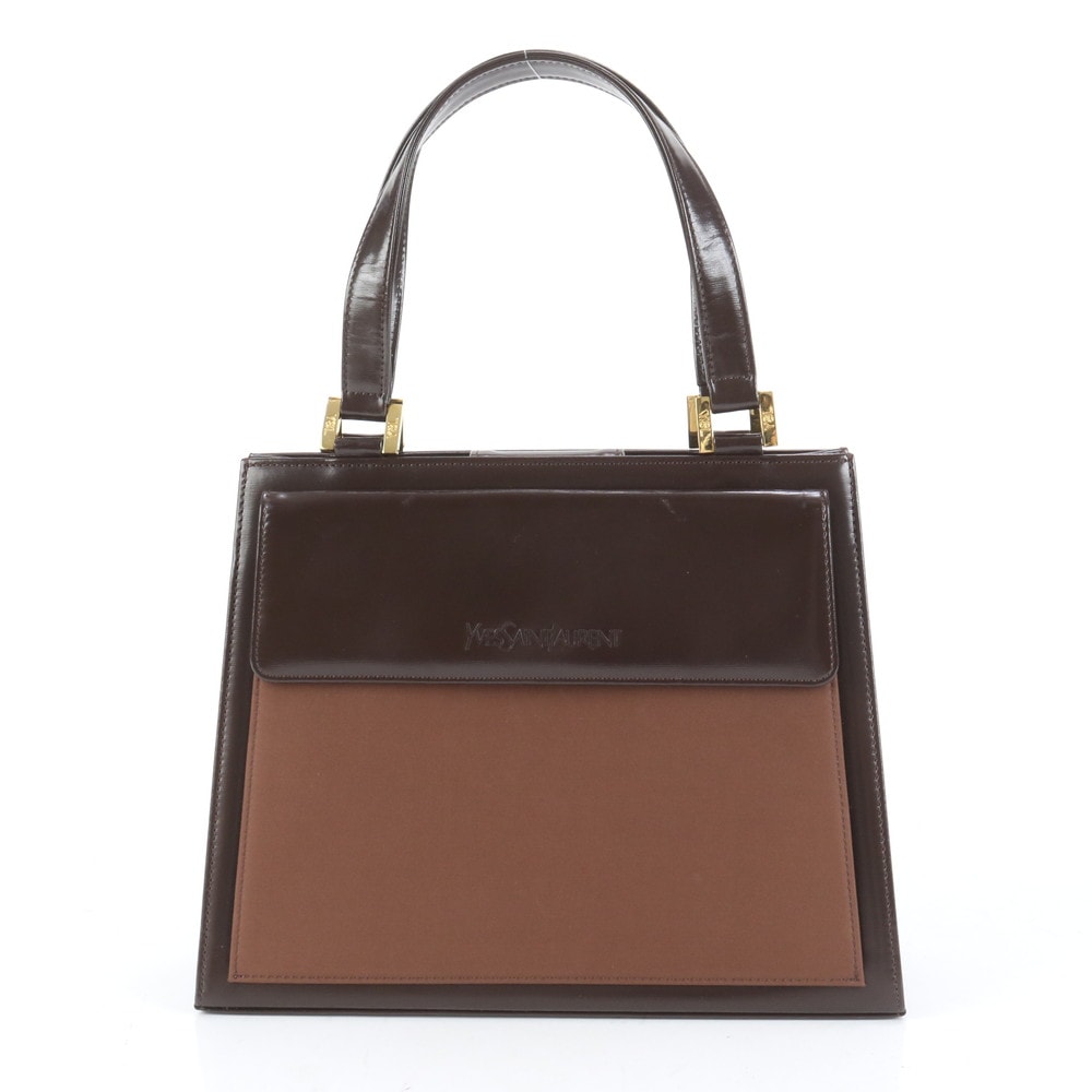 ■極美品 イヴ サンローラン YSL トップハンドル ゴールド 金具
