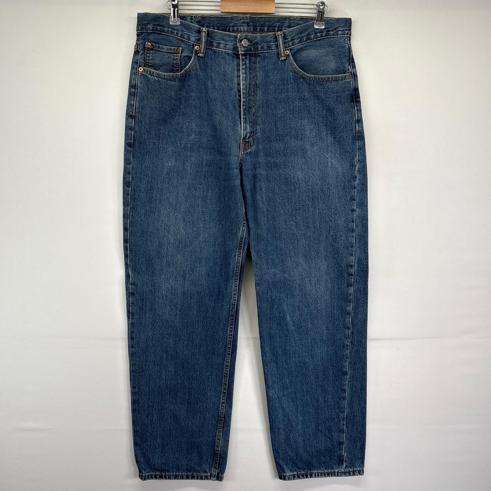 古着 リーバイス Levi's デニムパンツ 550 テーパード ジーンズ ジーパン 長ズボン 大きいサイズ w38 L32  ブルー メンズ