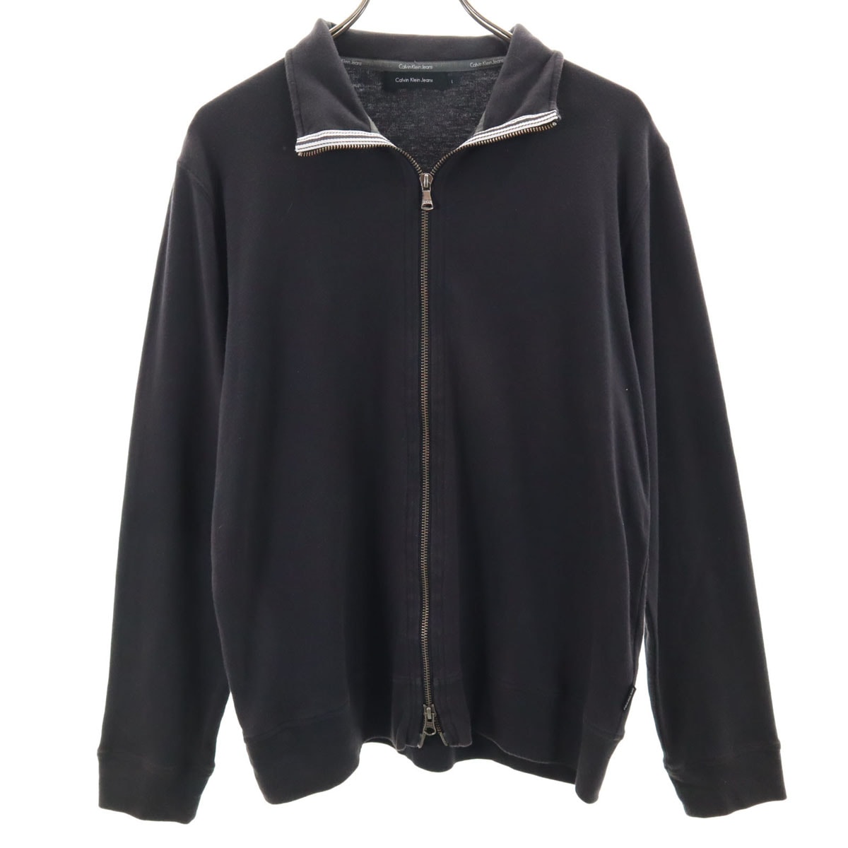 Calvin klein Jeans カルバンクラインジーンズ 長袖 ジップジャケット L ブラック