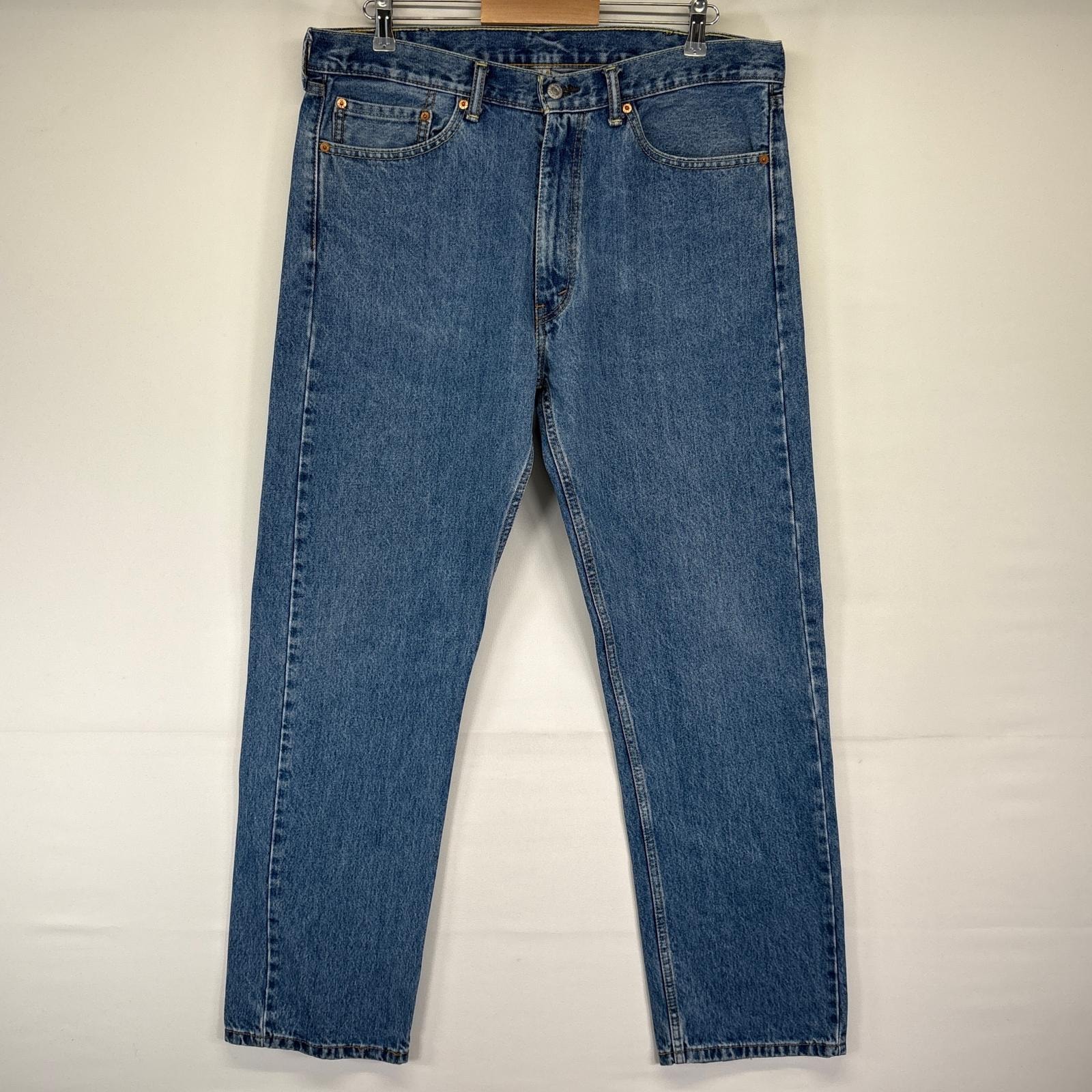 古着 リーバイス Levi's デニムパンツ 505 ストレート ジーンズ ジーパン 長ズボン 大きいサイズ w38 L34  ブルー メンズ