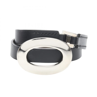 エルメス HERMES ドゥブルトゥール ブレスレット アクセサリー レザー メタル ヴォースイフト レディース ブラック系 / シルバー系 【中古】