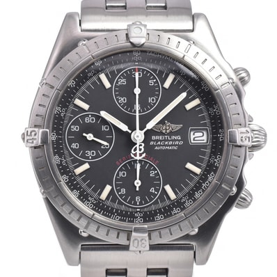 ブライトリング BREITLING A13050.1 クロノマット フレッチェ・トリコローリ ブラック 自動巻き メンズ 美品 腕時計 L#150834