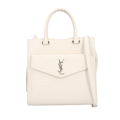 サンローラン アップタウン スモール ショルダーバッグ 561203 ホワイト レディース SAINT LAURENT 中古