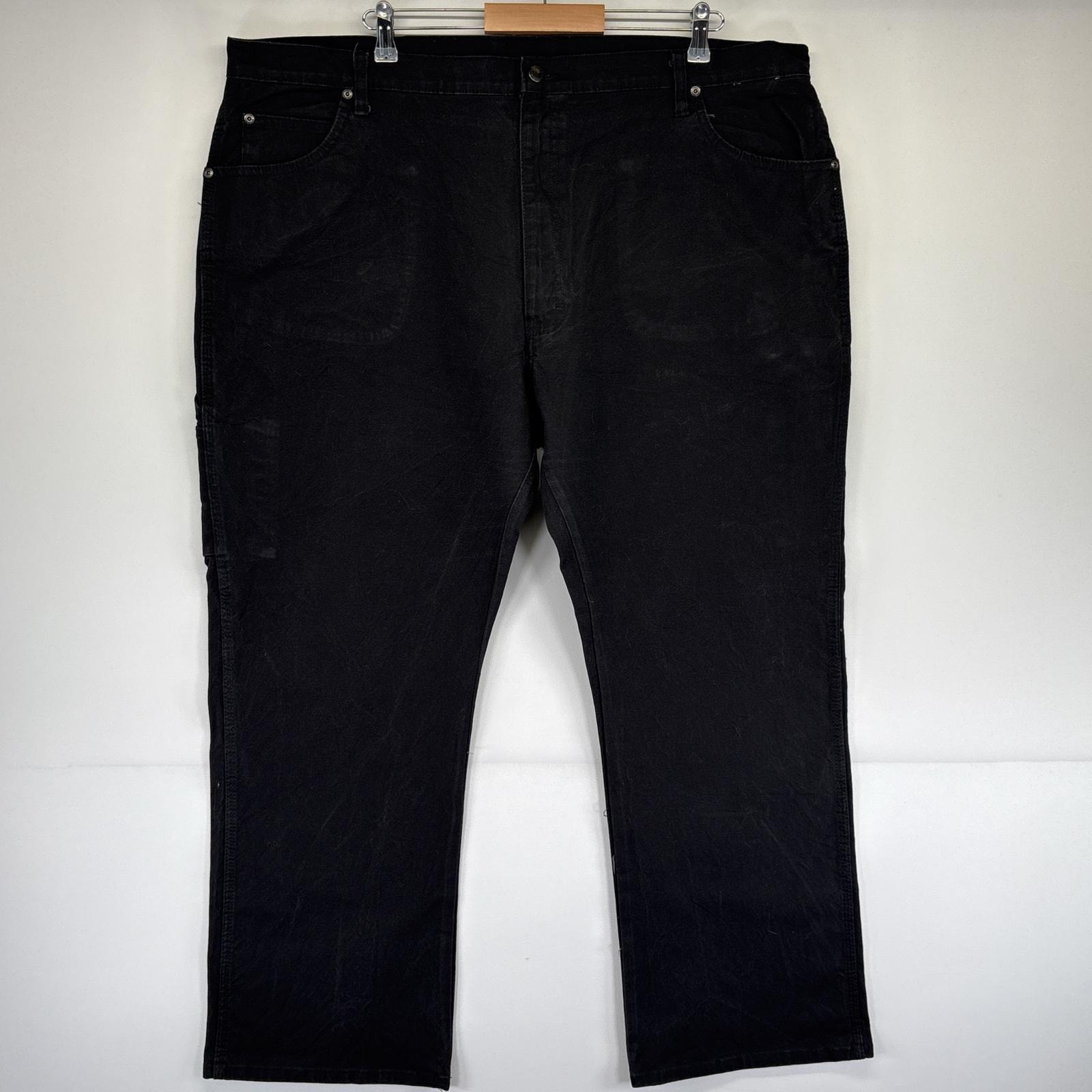 古着 ディッキーズ Dickies ワークパンツ ダック ペインター ワンポイントロゴ 大きいサイズ 長ズボン w44 L30 ブラック メンズ