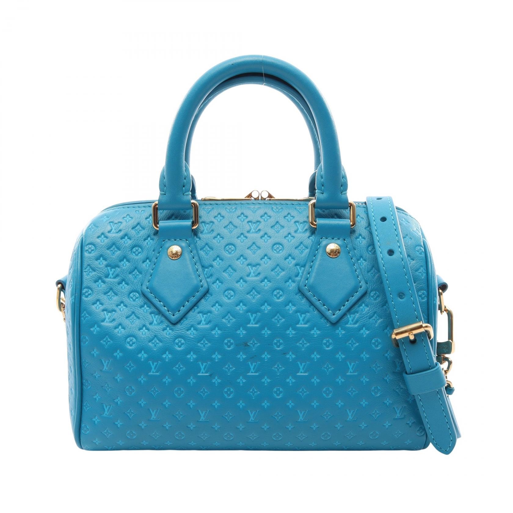 ルイ・ヴィトン LOUIS VUITTON スピーディ バンドリエール20 2WAY ハンドバッグ バッグ レザー レディース ブルー系 M22596 【中古】