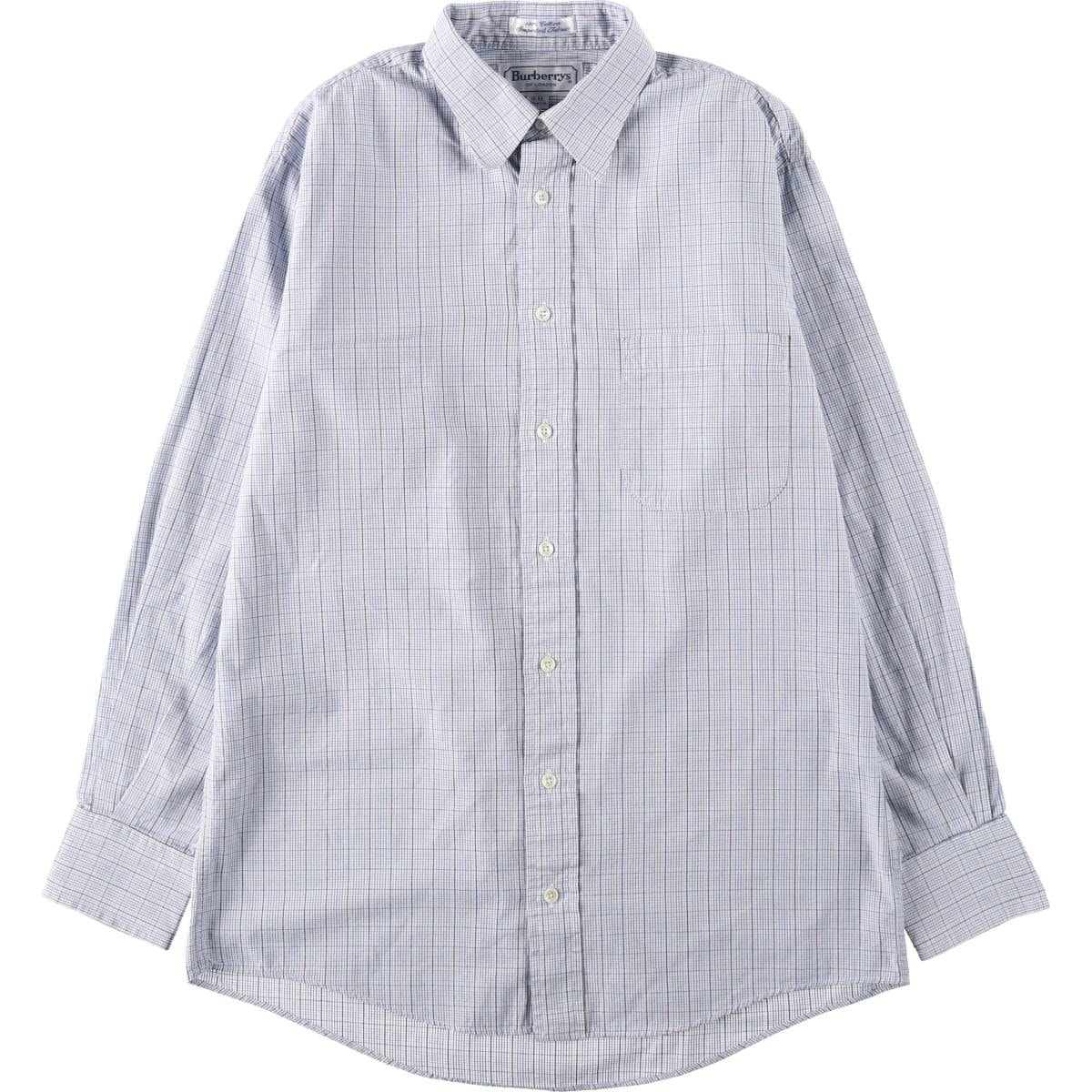 古着 バーバリー Burberry's 隠しボタンダウン 長袖 ボタンダウンチェックシャツ USA製 メンズM相当/eaa618856