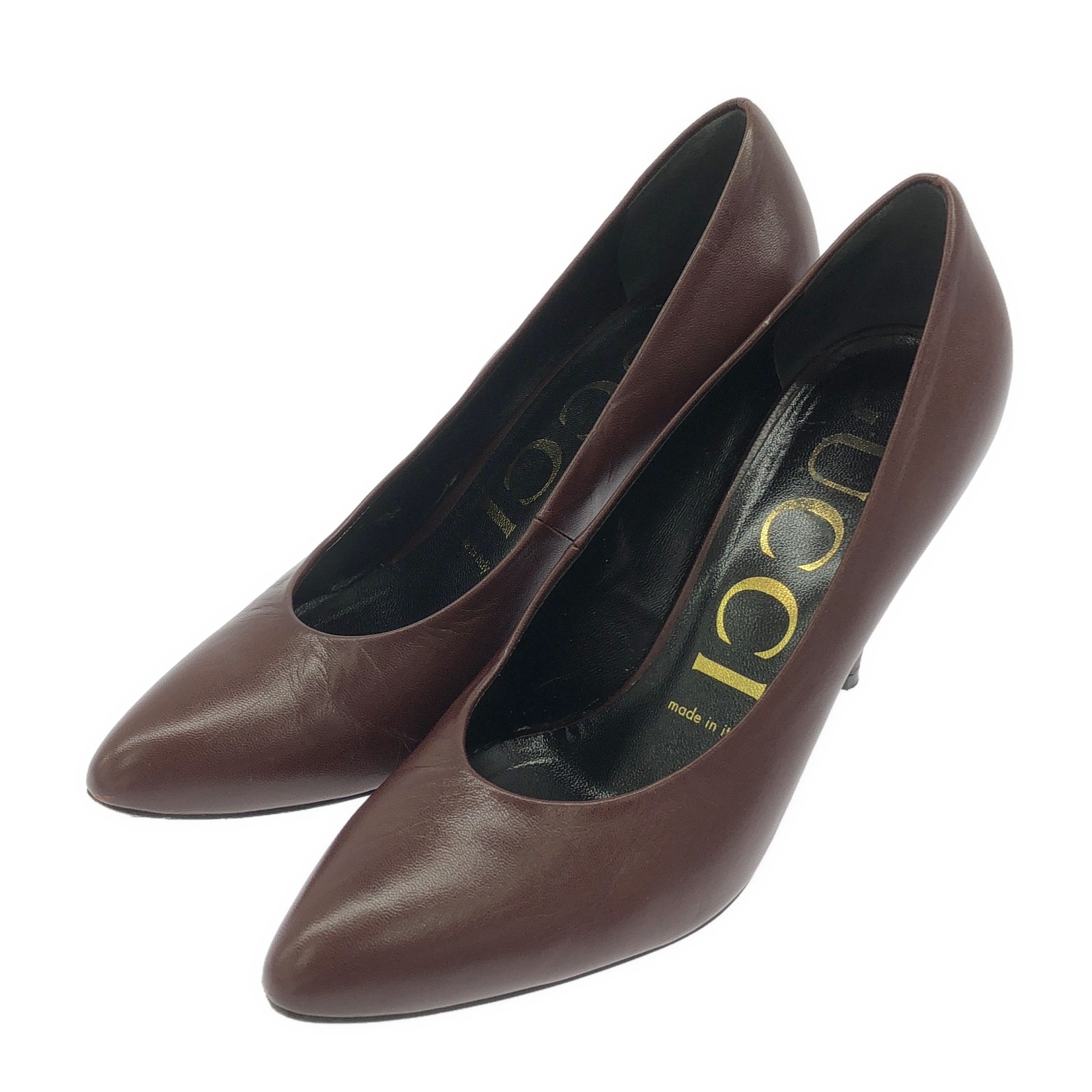 グッチ GUCCI パンプス パンプス 靴 レザー レディース レッド系 【中古】