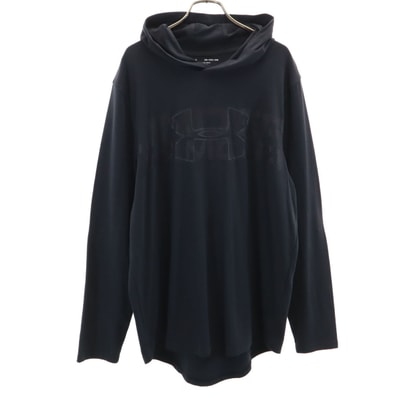 UNDER ARMOUR アンダーアーマー 長袖 天竺 パーカー 2XL ブラック