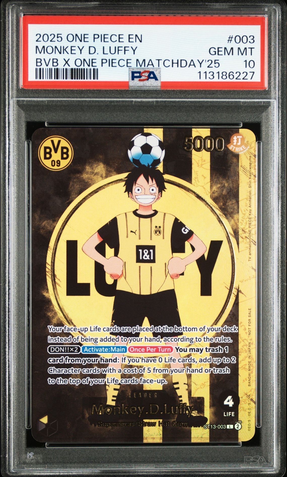 モンキー・D・ルフィ L [ST13-003]【英語版】(プロモーションカード「ボルシアドルトムント × ONE PIECE マッチデー 2025」)
