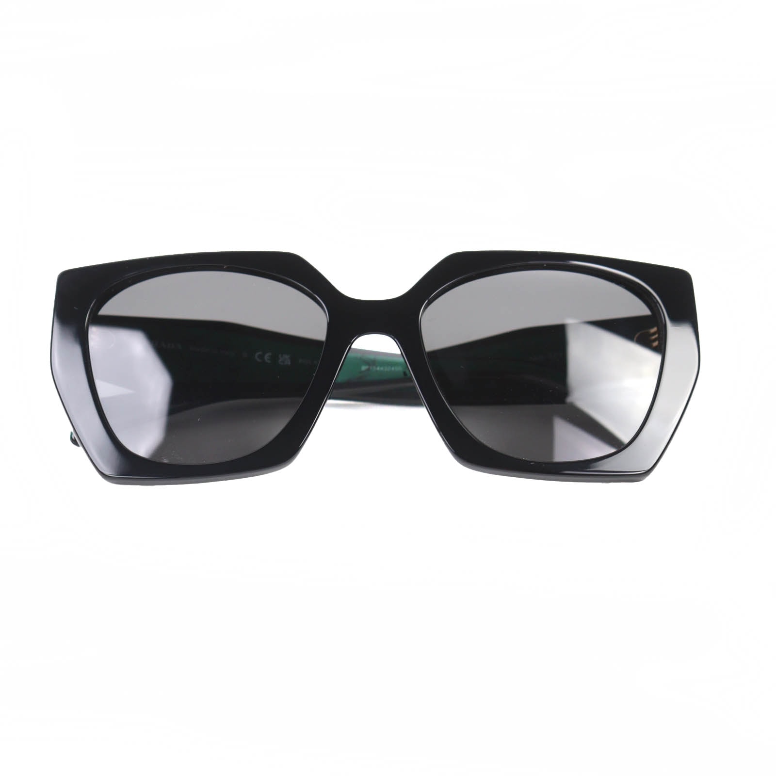 極美品 プラダ
 サングラス ブラック グリーン レディース 54□19 140 SPR15W 1AB5Z1