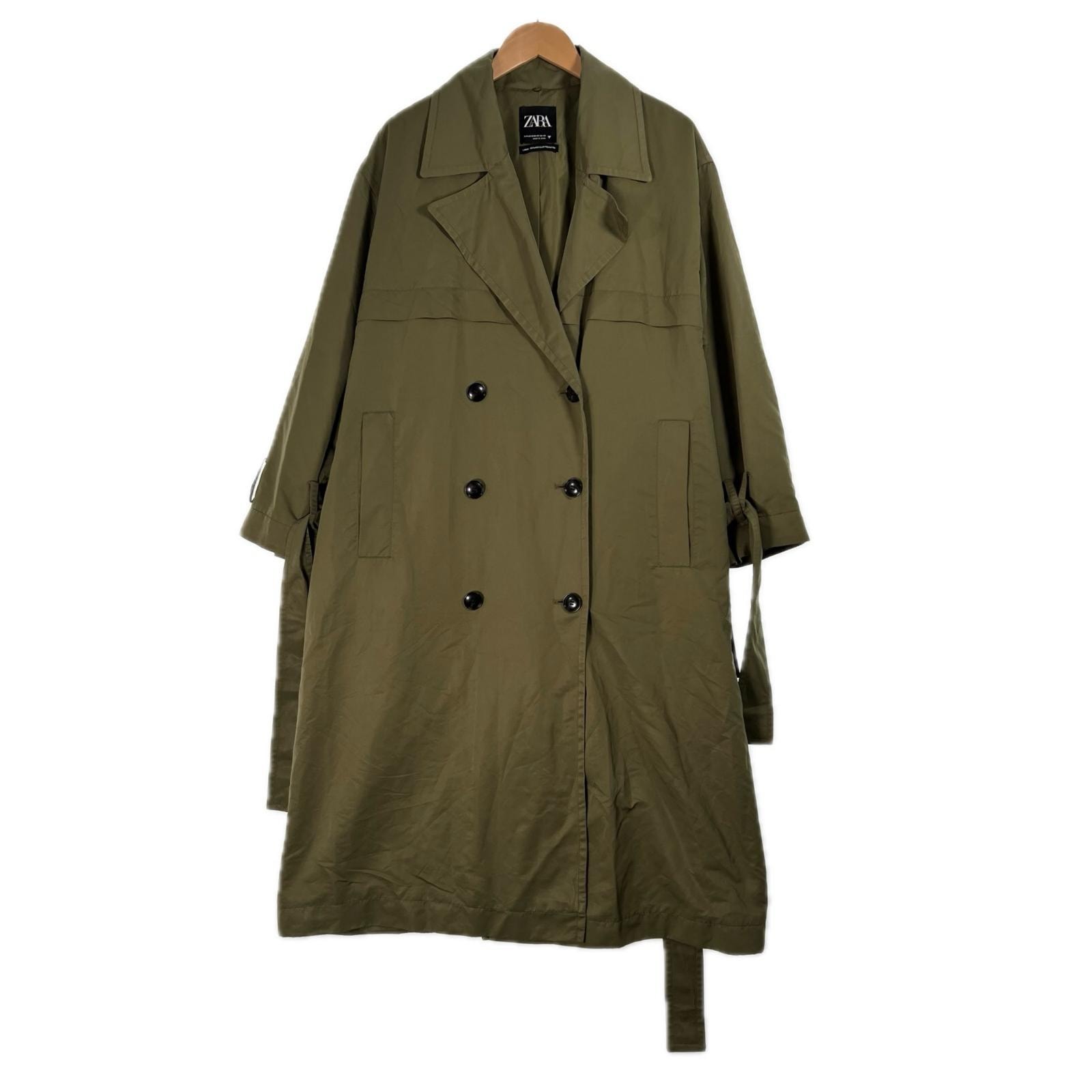 ZARA ザラ 無地 秋冬 AW コート ポリエステル カーキ レディース【古着】【中古】