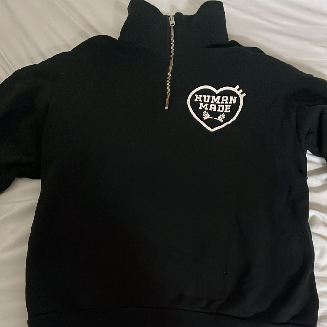 HUMAN MADE Military Half-Zip Sweatshirt "Black"