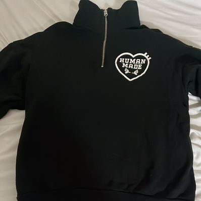 HUMAN MADE Military Half-Zip Sweatshirt "Black"