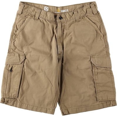 古着 カーハート Carhartt RELAXED FIT FORCE リップストップ カーゴショーツ ハーフパンツ メンズw34相当/eaa621406