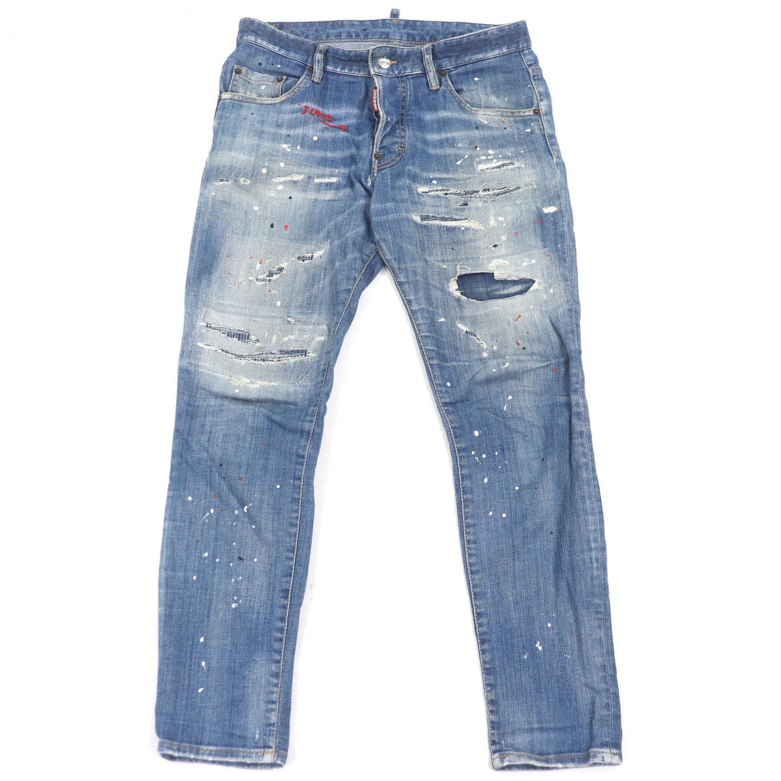 良品 ディースクエアード デニムパンツ Skater Jean インディゴブルー