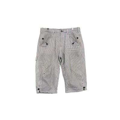 NEIGHBORHOOD ネイバーフッド 09SS BUCKET.H/C-PST 091ARNH-PTM03 バケット ヒッコリーストライプ ショート パンツ ホワイト ブルー ハーフ パンツ ボトムス サイズM