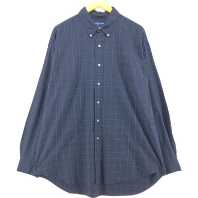 古着 ラルフローレン Ralph Lauren BLAKE 長袖 ボタンダウンチェックシャツ メンズXL相当/eaa541142