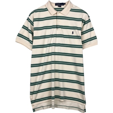 古着 ラルフローレン Ralph Lauren POLO by Ralph Lauren マルチボーダー 半袖 ボーダー ポロシャツ メンズM相当/eaa635147