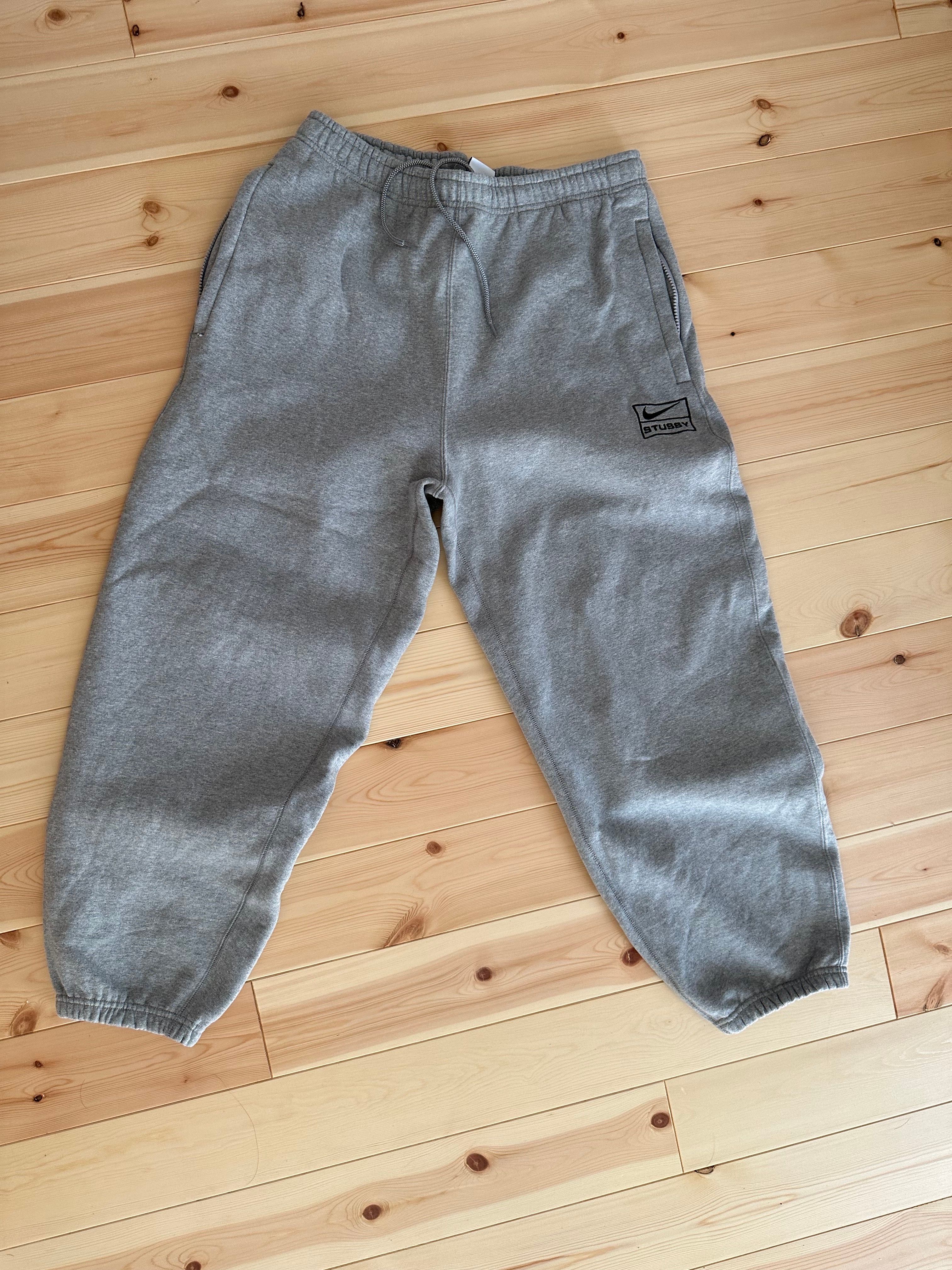 Stussy x Nike Fleece Pants (US Size) "Grey" DO9340-063