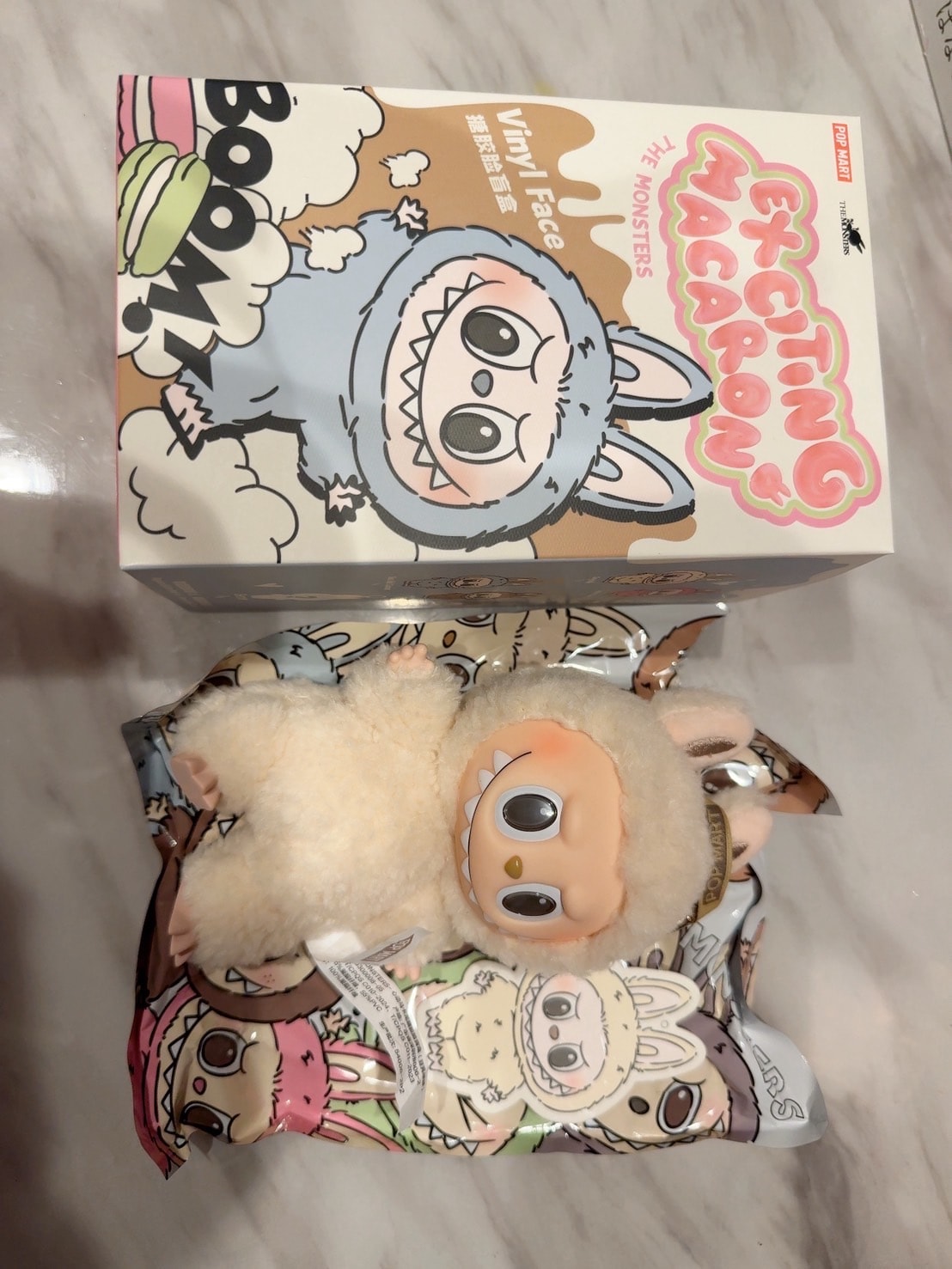 POP MART THE MONSTERS (LABUBU) Exciting Macaron Plush Series SOYMILK