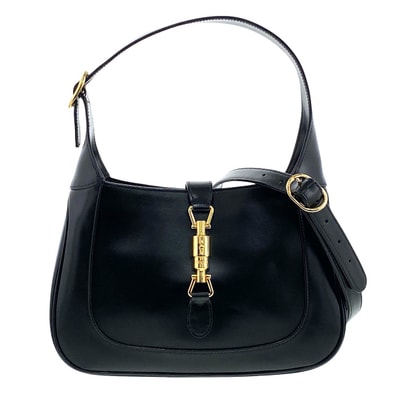 GUCCI グッチ ジャッキー 1961 ショルダーバッグ ショルダーバッグ 636709 レザー ブラック ゴールド金具 レディース【中古】