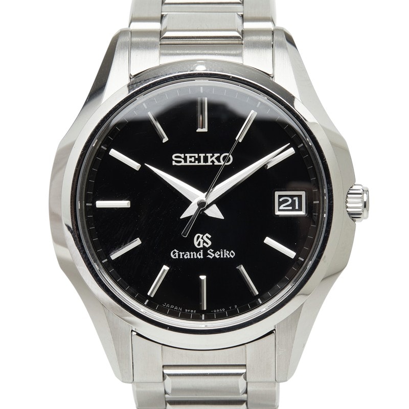 セイコー グランドセイコー 腕時計 SBGV015 クオーツ ブラック文字盤 ステンレススチール メンズ SEIKO 中古