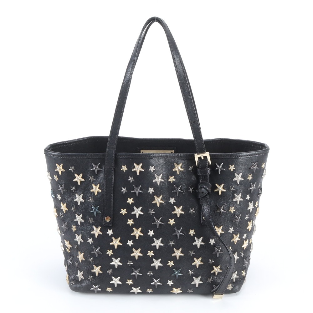■美品 ジミーチュウサシャ スター スタッズハンドバッグ レザー