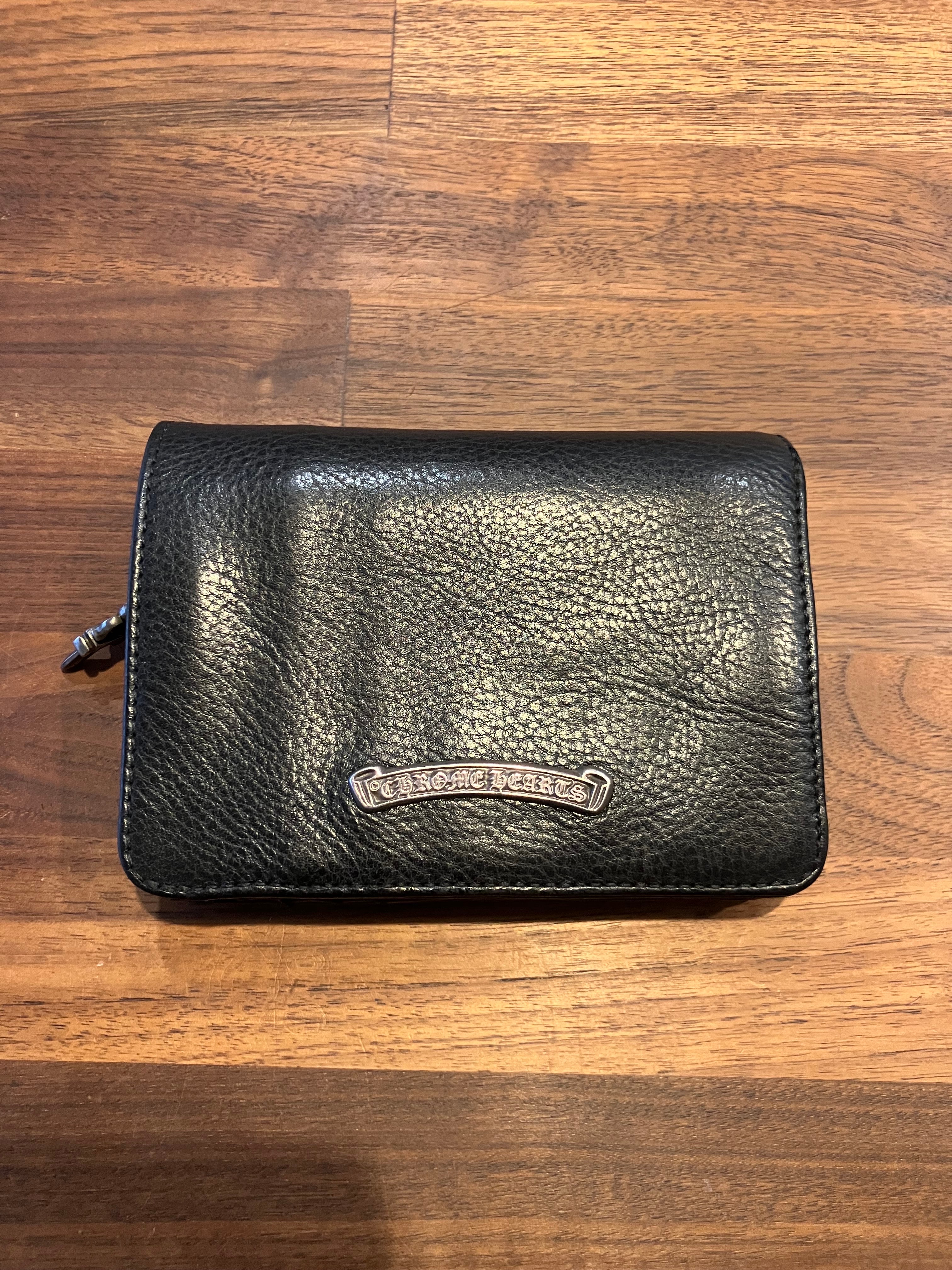 Chrome Hearts Joey by Fold Wallet / Heavy Leather "Black"