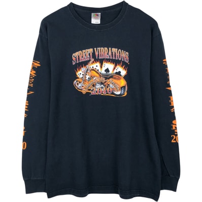古着 フルーツオブザルーム FRUIT OF THE LOOM モーターサイクル ロングTシャツ ロンT メンズL相当/eaa653231