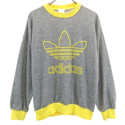 adidas アディダス 80s シンガポール製 ヴィンテージ 長袖 スウェット トレーナー XXS グレー